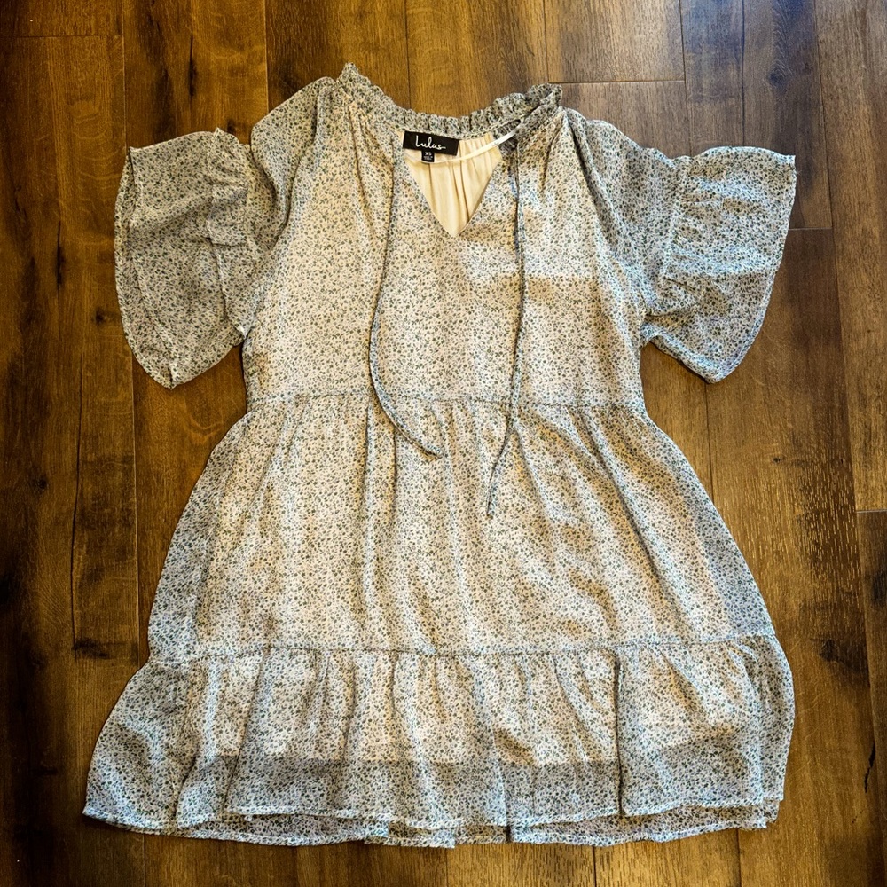 Floral Chiffon Mini Dress